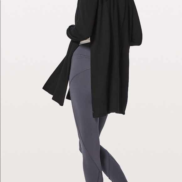 NWT BLACK LULULEMON BLISSFUL ZEN SWEATER SLITS - Picture 2 of 8